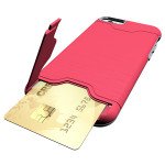 Wholesale Galaxy Note FE / Note Fan Edition / Note 7 Card Holder Hybrid Case (Hot Pink)